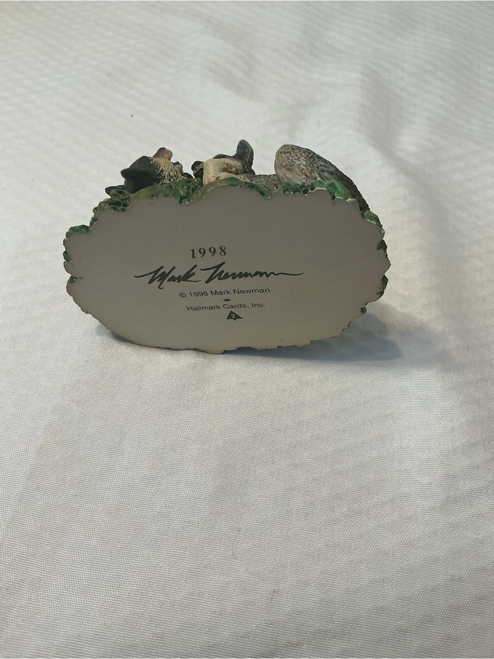 Hallmark Gray and Brown Fox Family Ornament vintage 1998